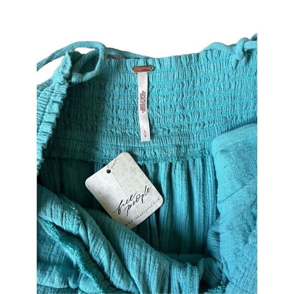 NEW Free People Blue Heat Haze Maxi Dress Size L Endless Summer Linen blend - Picture 5 of 10